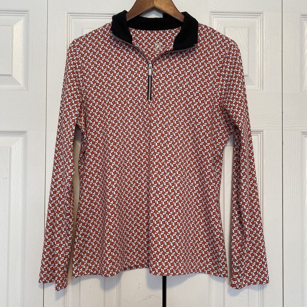 womens Tail long sleeve top zip white size medium